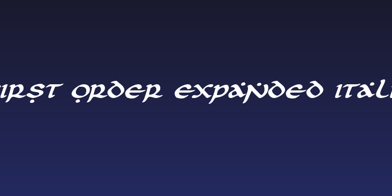 First Order Expanded Italic Social Header