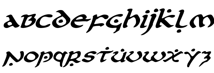 First Order Expanded Italic Font LOWERCASE