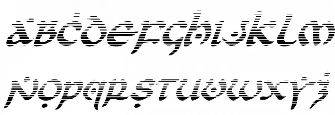 First Order Gradient Italic 字体 大写