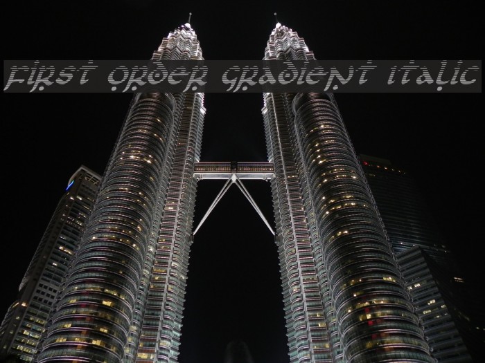 First Order Gradient Italic Example 1