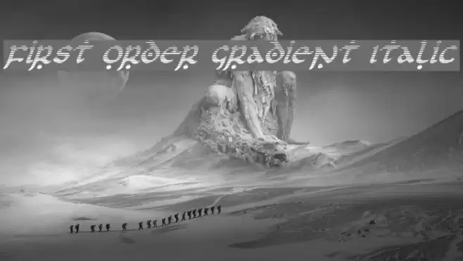 First Order Gradient Italic Font examples