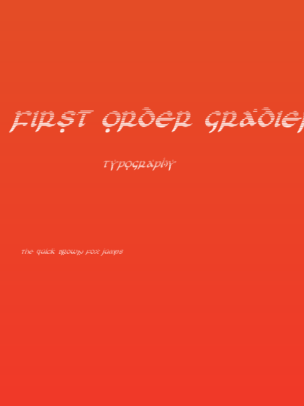 First Order Gradient Italic Poster
