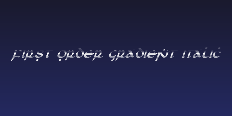 First Order Gradient Italic Social Header