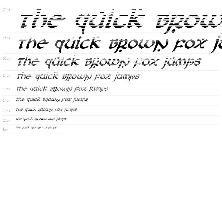 First Order Gradient Italic Waterfall