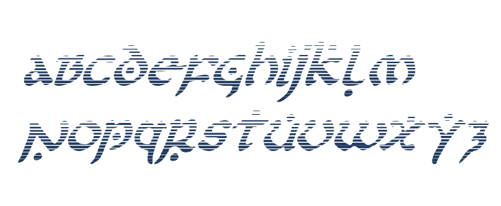 First Order Gradient Italic Lowercase