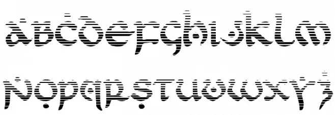 First Order Gradient Caratteri MAIUSCOLE