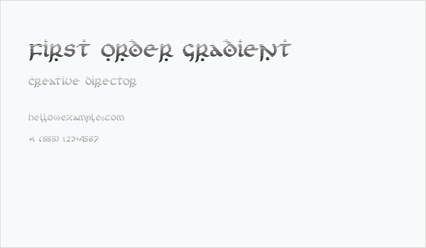 First Order Gradient Business Card
