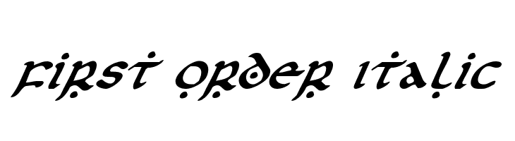 First Order Italic  Free Fonts Download
