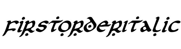 First Order Italic  Descarca Fonturi Gratis