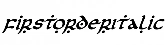 First Order Italic  تنزيل الخطوط
