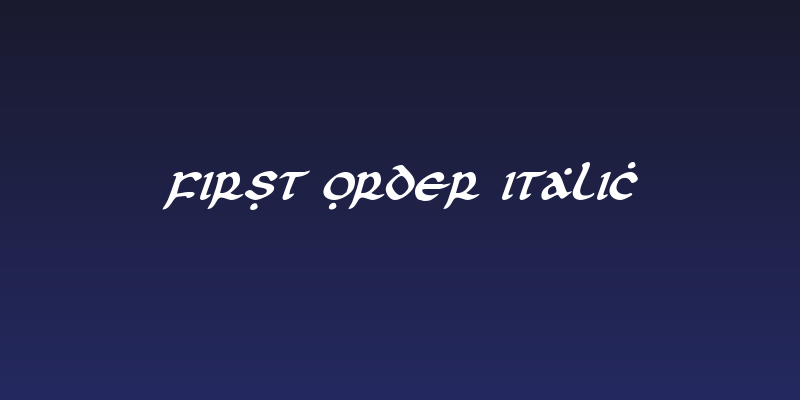 First Order Italic Social Header