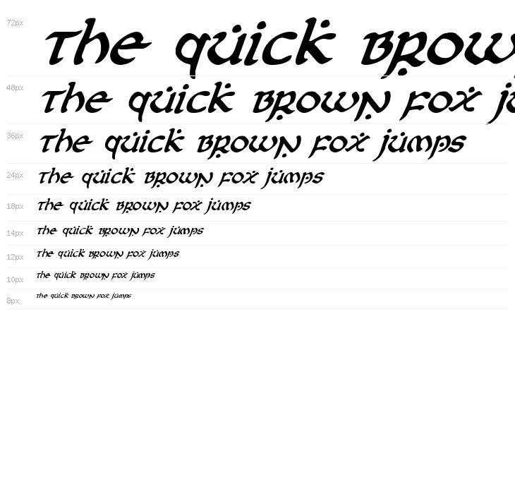 First Order Italic Waterfall