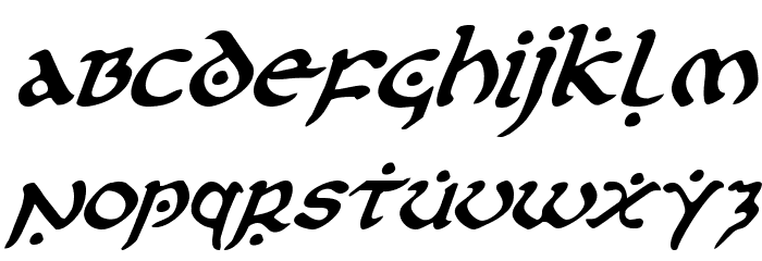 First Order Italic Font LOWERCASE