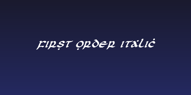 First Order Italic Social Header
