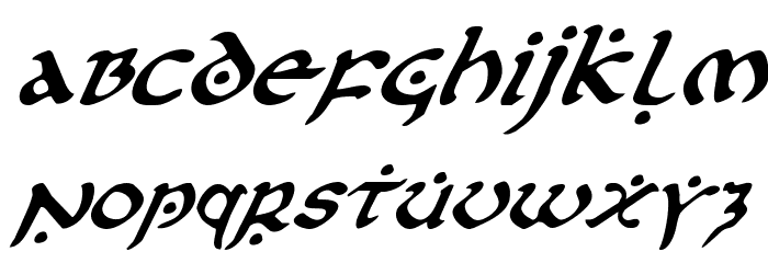 First Order Italic Font LOWERCASE