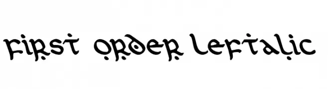 First Order Leftalic  Frei Schriftart Herunterladen