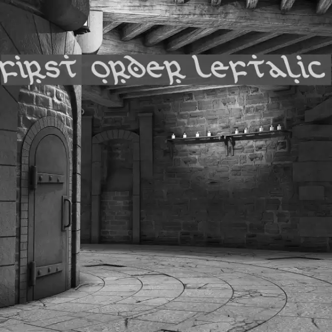 First Order Leftalic Font examples