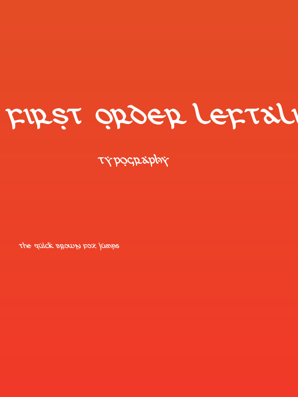 First Order Leftalic Poster