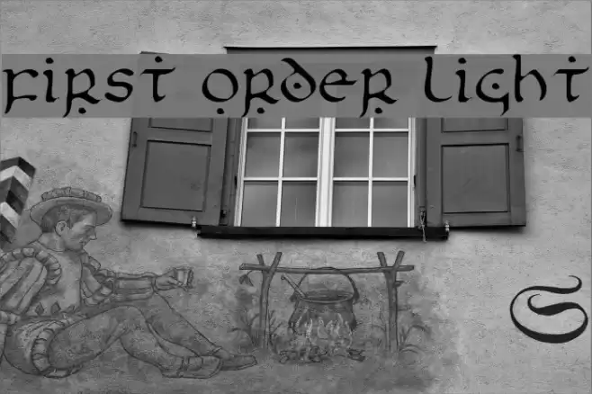 First Order Light Font examples