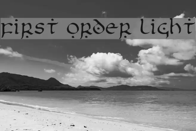 First Order Light Font examples