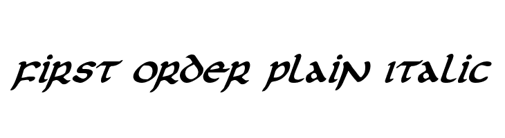 First Order Plain Italic  नि: शुल्क फ़ॉन्ट्स डाउनलोड