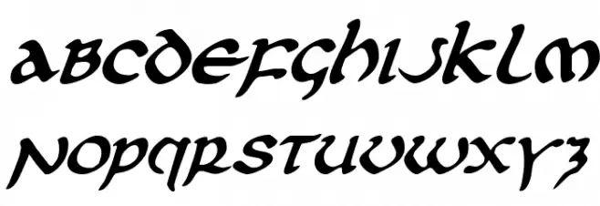 First Order Plain Italic Caratteri MAIUSCOLE