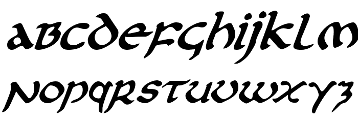 First Order Plain Italic Font LOWERCASE