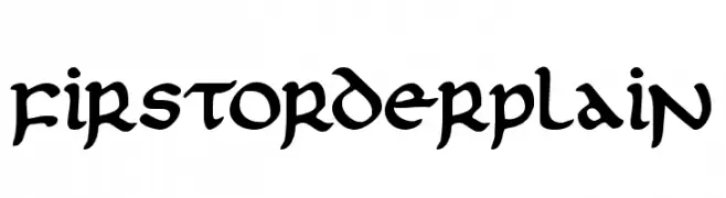 First Order Plain  Frei Schriftart Herunterladen