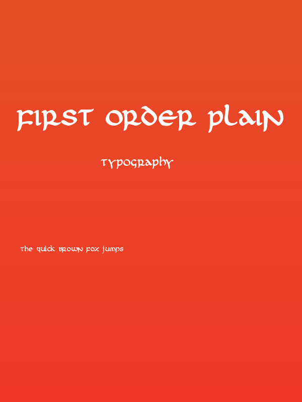 First Order Plain Poster