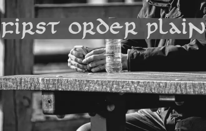 First Order Plain Font examples