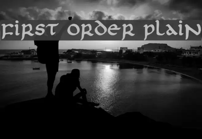 First Order Plain Font examples