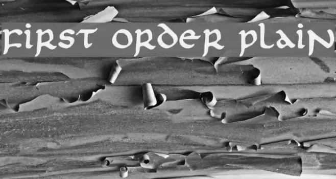 First Order Plain Font examples