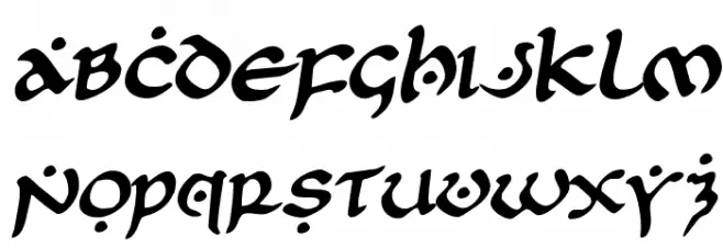 First Order Rotalic Schriftart Groß
