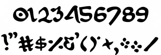 First Order Rotated Font OTHER CHARS