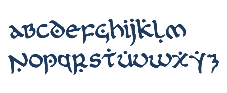 First Order Rotated Lowercase