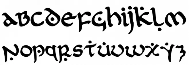 First Order Rotated Шрифта строчной