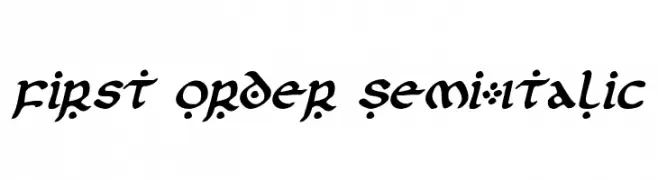 First Order Semi-Italic  नि: शुल्क फ़ॉन्ट्स डाउनलोड