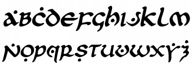 First Order Semi-Italic Schriftart Groß