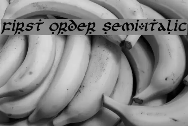 First Order Semi-Italic Font examples