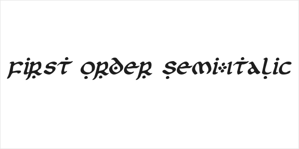 First Order Semi-Italic Logo