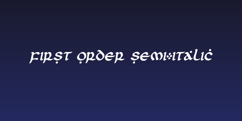 First Order Semi-Italic Social Header