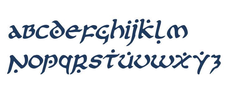 First Order Semi-Italic Lowercase