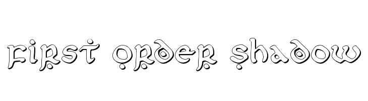 First Order Shadow Font