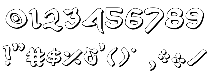 First Order Shadow Font OTHER CHARS