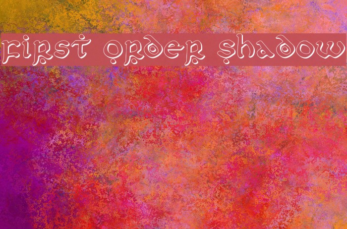 First Order Shadow Font examples