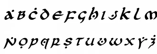 First Order Title Italic Schriftart Groß