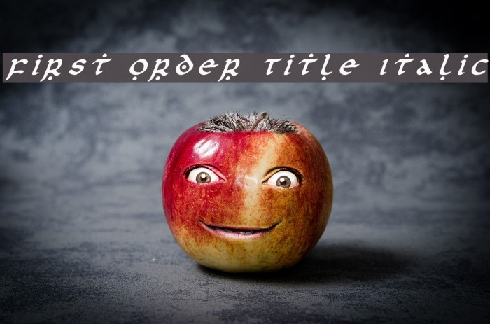 First Order Title Italic Font examples