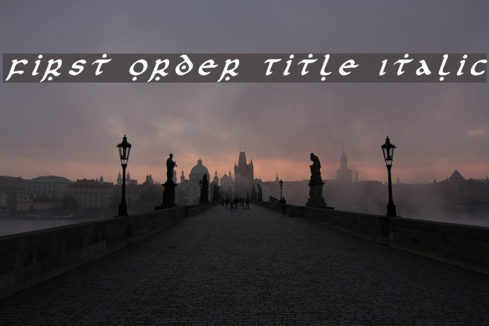 First Order Title Italic Font examples