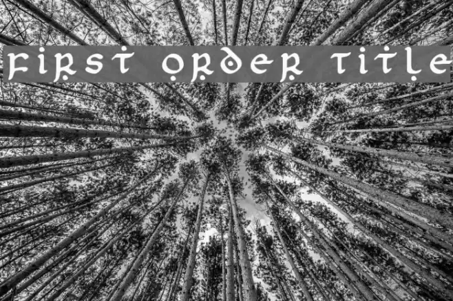 First Order Title Font examples