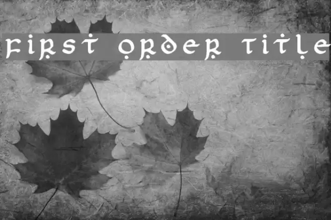 First Order Title Font examples